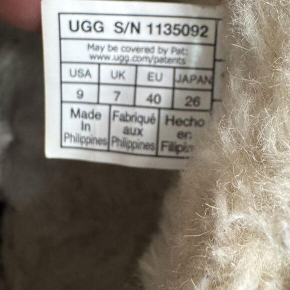 UGG Boots Womens Size 9 Brown Suede Shearling Platform Ankle Cozy - Picture 7 of 9